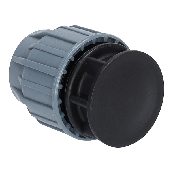 Produktbild auf weißem Hintergrund. PP Klemmkappe. Verschlussseite.